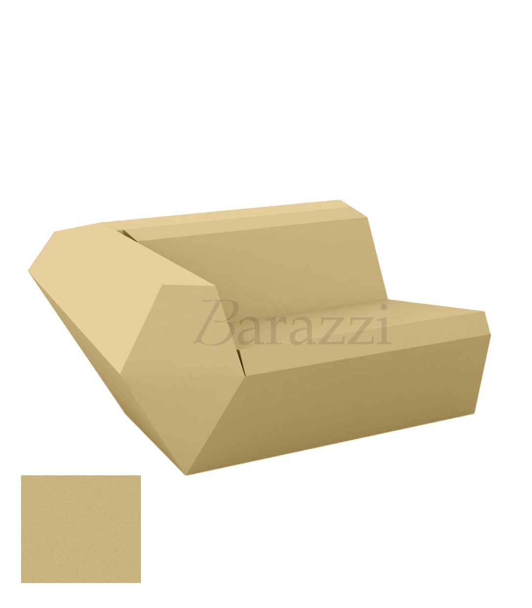 FAZ Sofa Droit Beige Polyethylene Mat Vondom