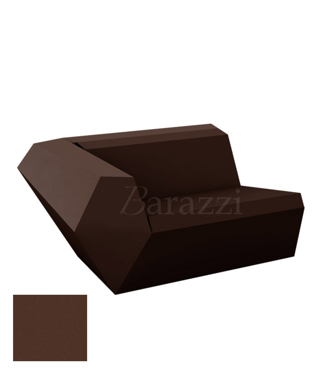 FAZ Sofa Droit Marron Polyethylene Mat Vondom