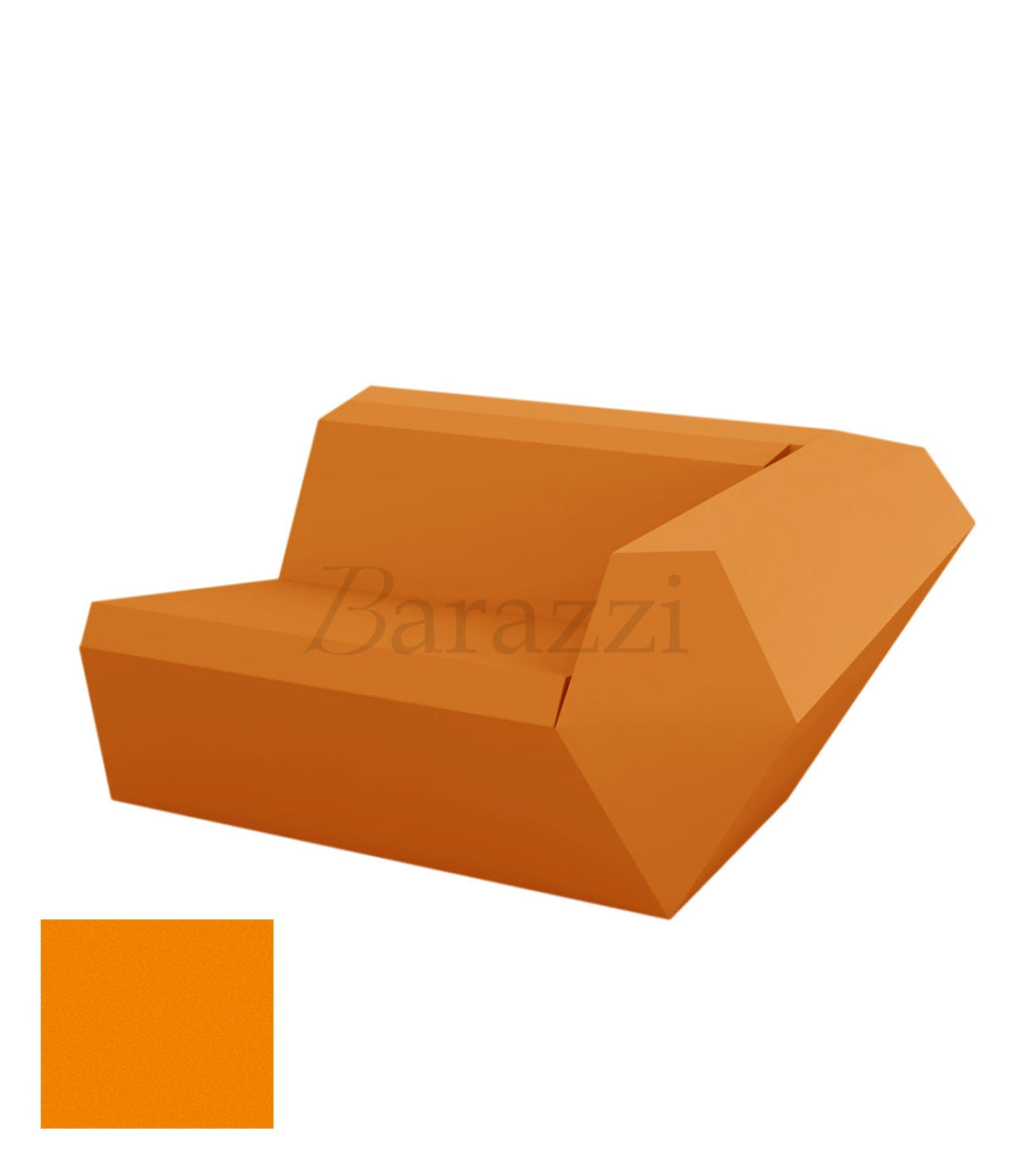 FAZ Sofa Gauche Orange Polyethylene Mat Vondom