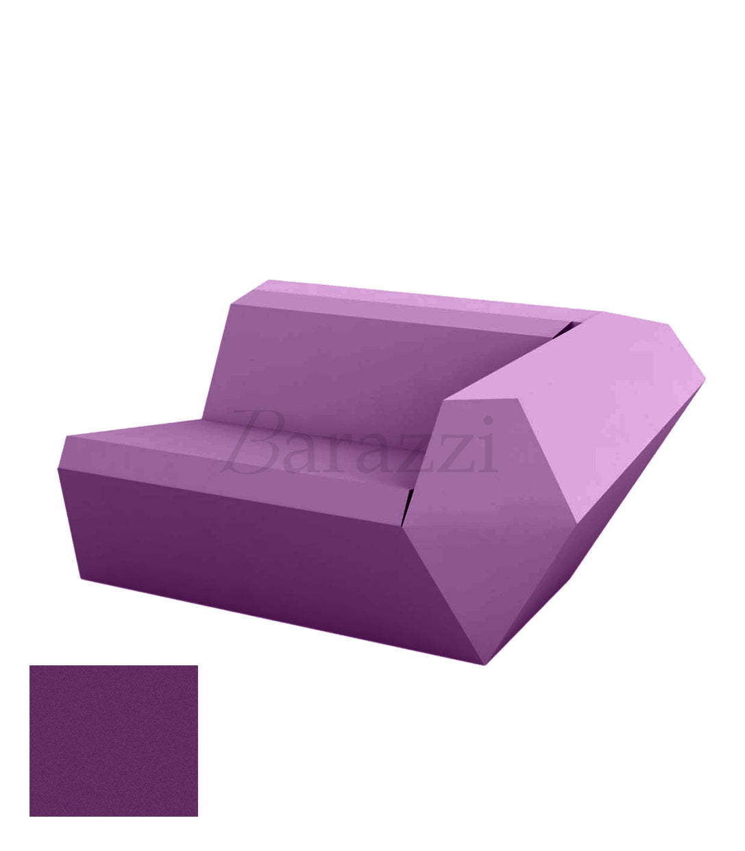 FAZ Sofa Gauche Prune Polyethylene Mat Vondom