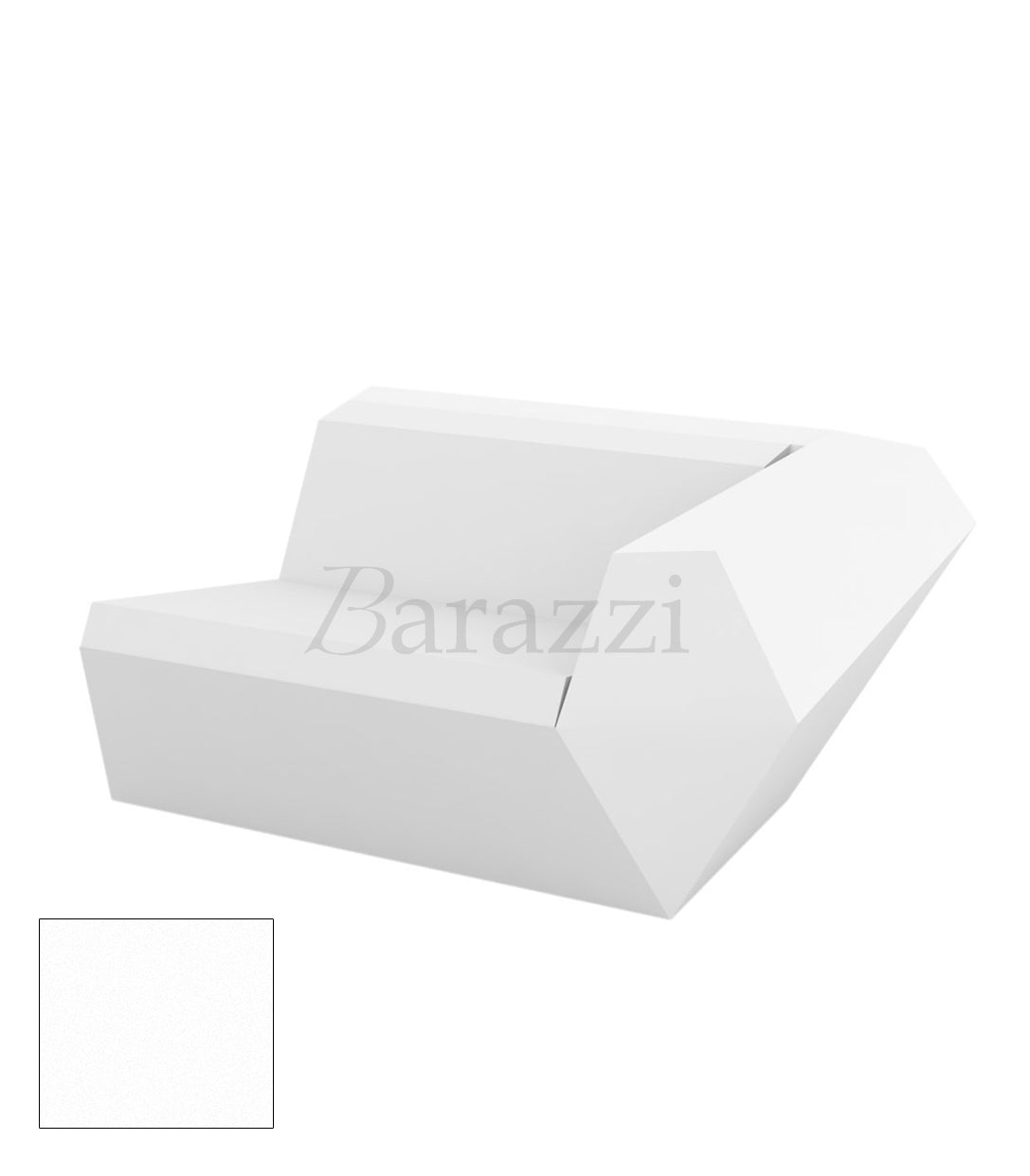 FAZ Sofa Gauche Blanc Polyethylene Mat Vondom