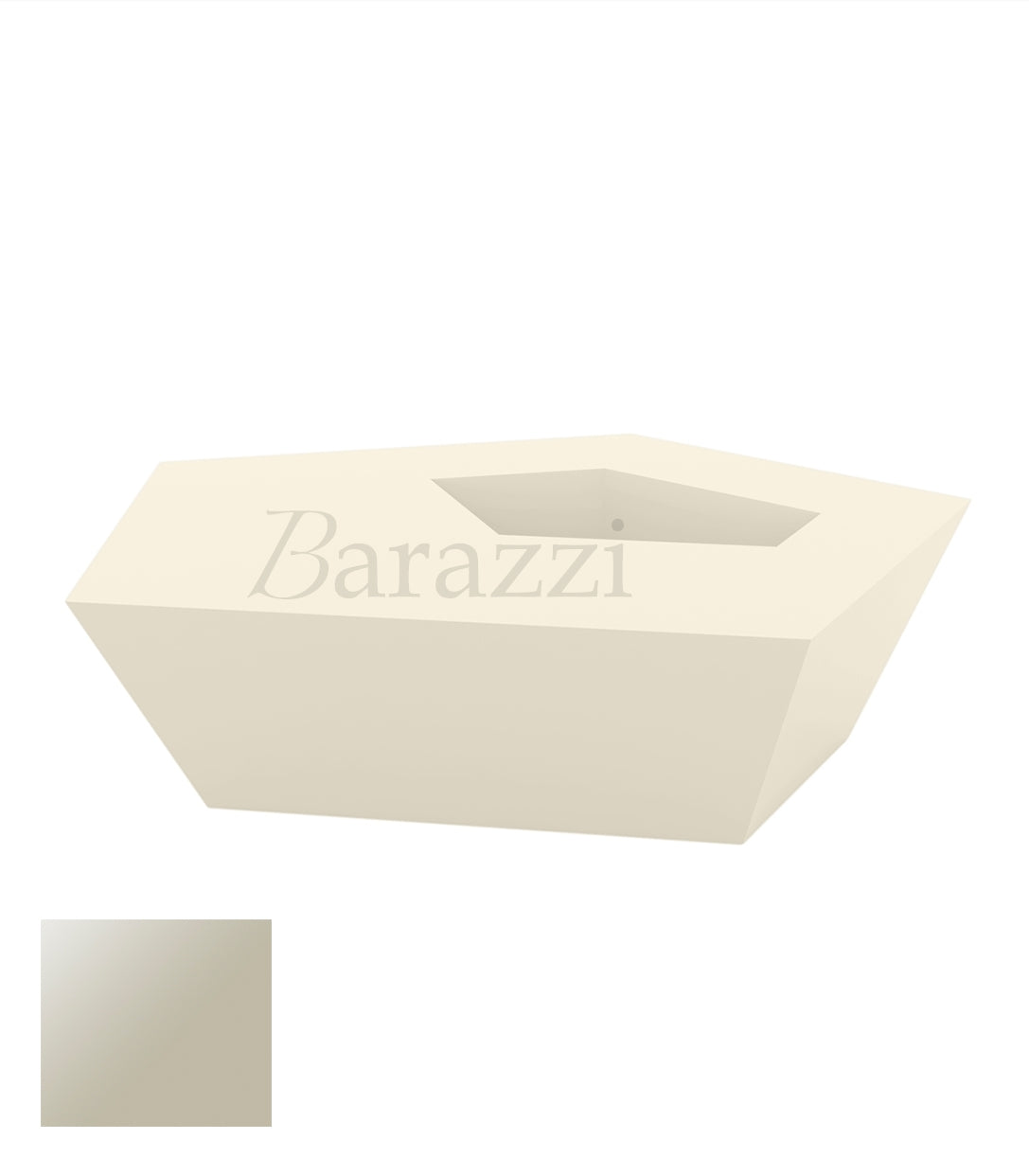 FAZ Coffee Table Ecru Lacquered Polyethylene Vondom