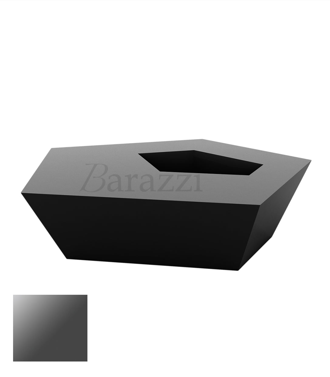FAZ Coffee Table Anthracite Lacquered Polyethylene Vondom