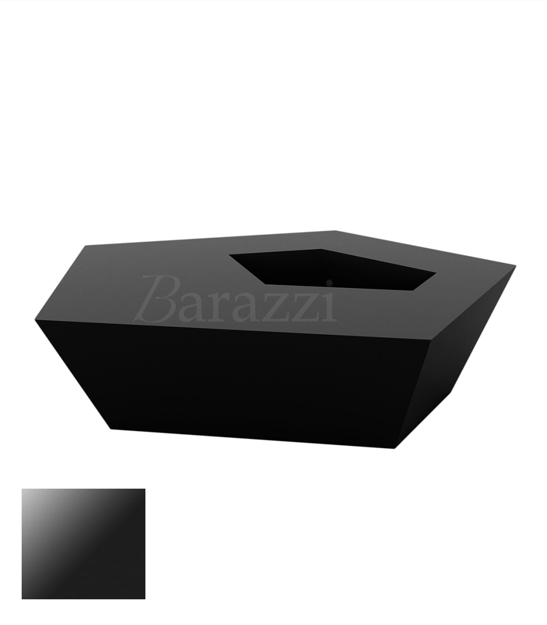 FAZ Coffee Table Black Lacquered Polyethylene Vondom