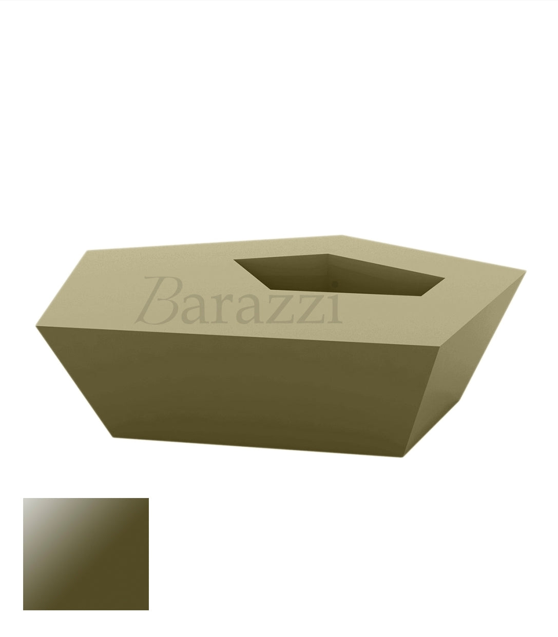 FAZ Coffee Table Khaki Lacquered Polyethylene Vondom