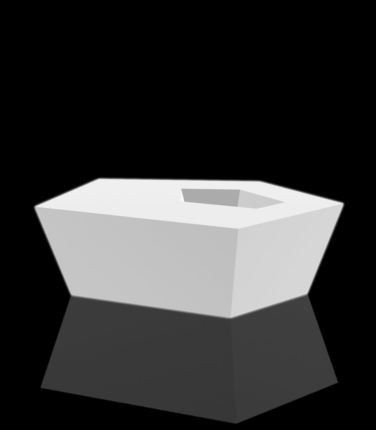 Faz White LED Light Coffee Table Vondom