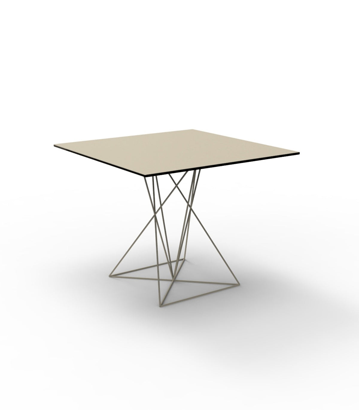 FAZ Table Carrée Inox Vondom - écru