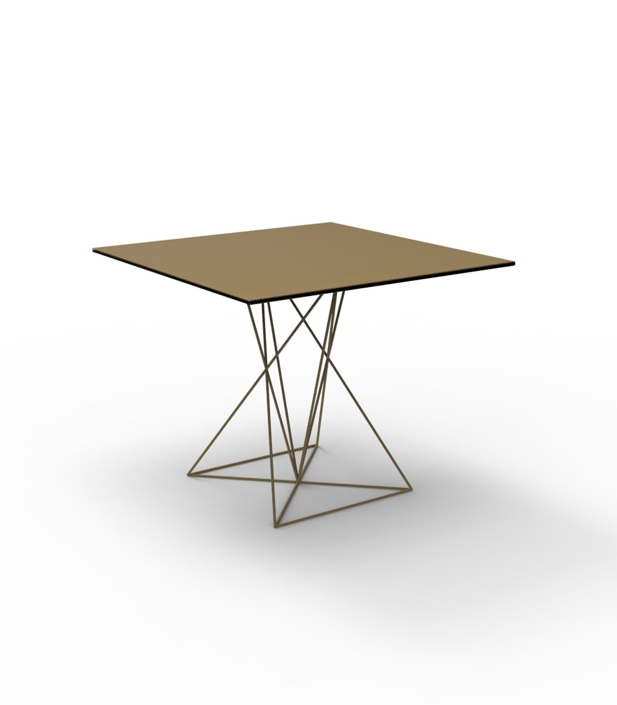 FAZ Table Carrée Inox Vondom - beige