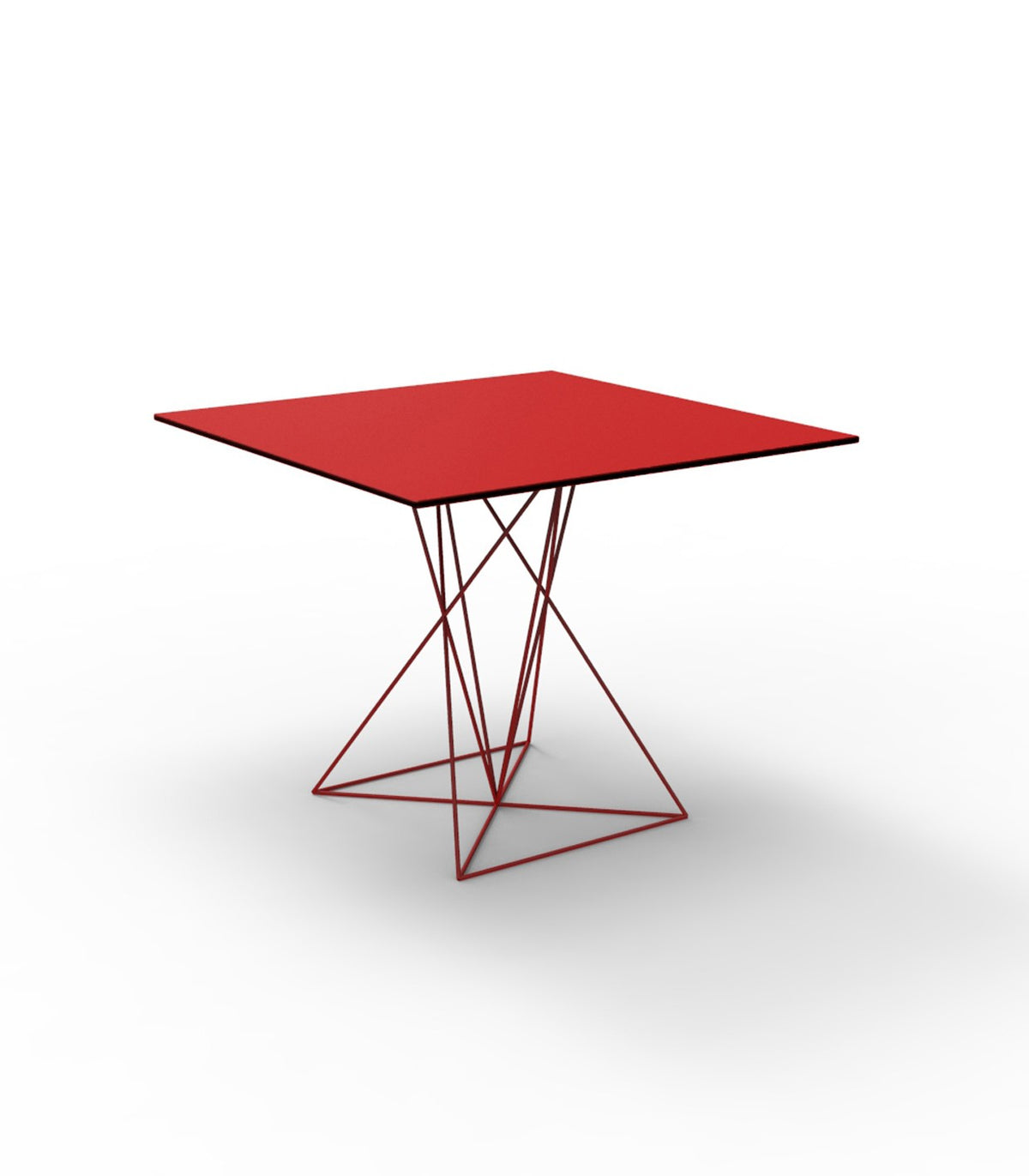 FAZ square stainless steel design table - Vondom - red