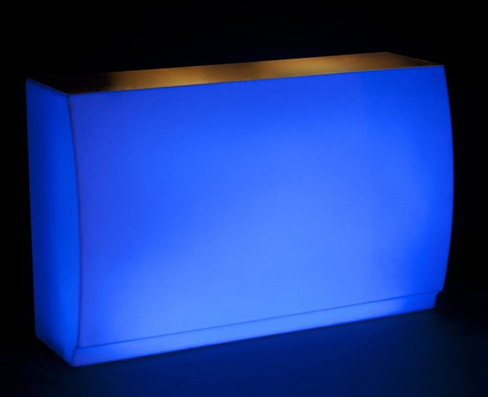 Multicolored FIESTA 180 RGB LED Light Bar (blue light) with stainless steel top (optional)