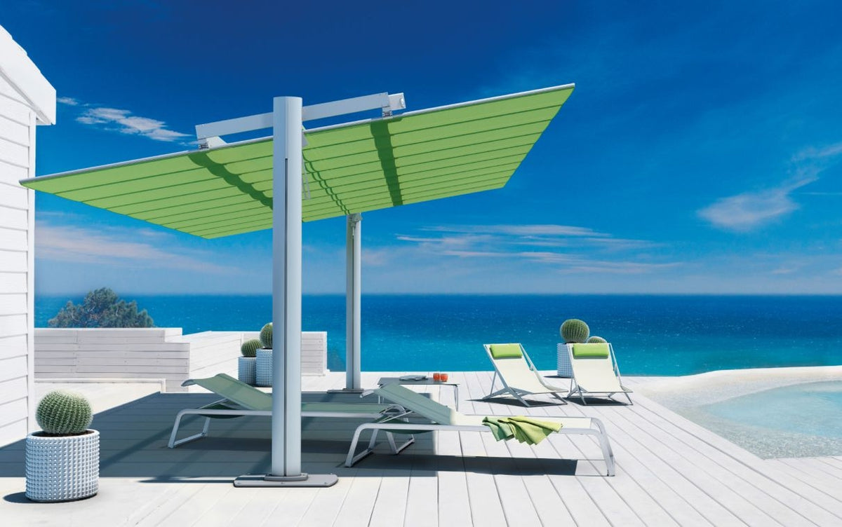 Parasol Modulable Autoportant FLEXY LARGE ideal Piscine et Terrasse Bar Cafe Restaurant