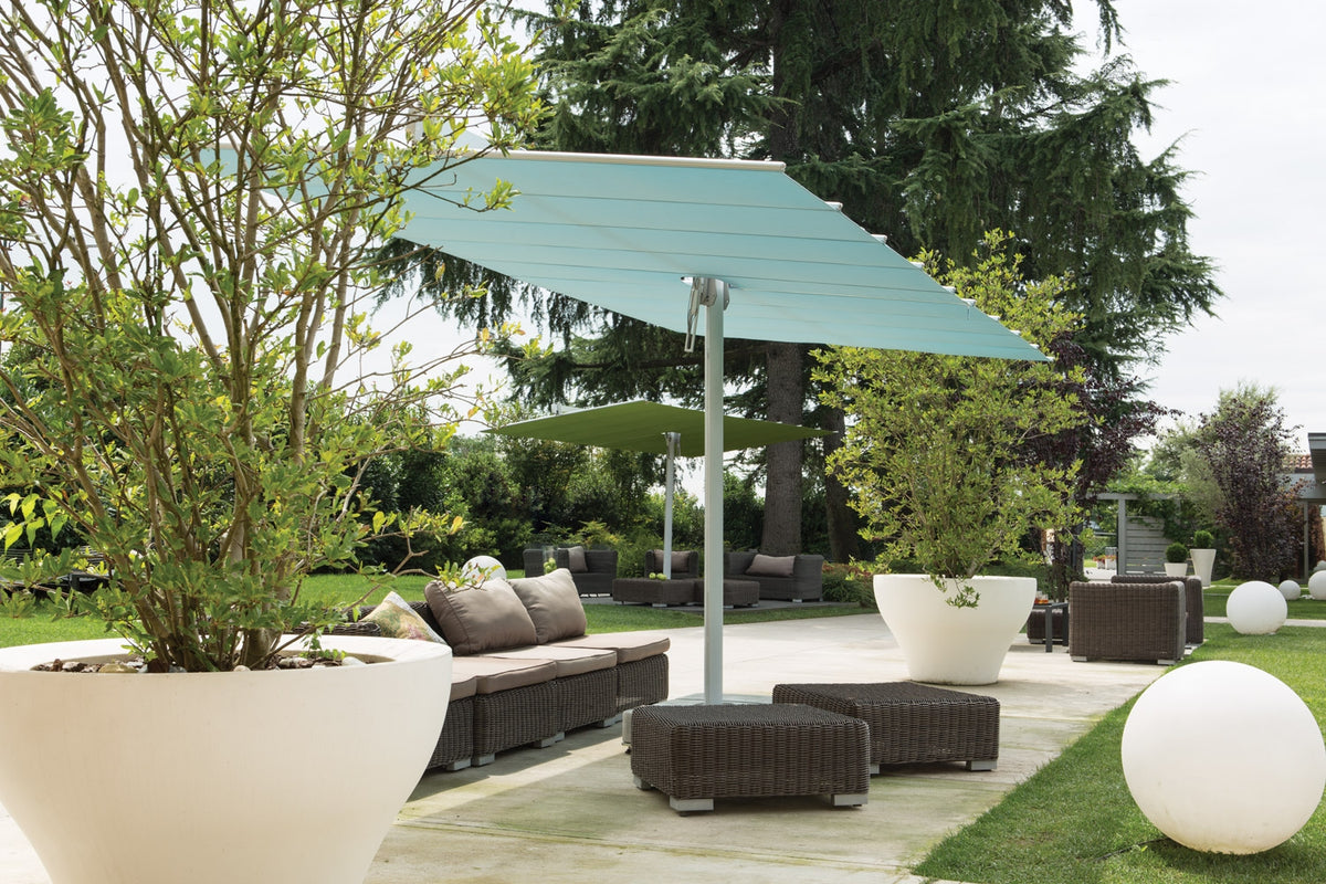 Flexy Twin Sun Shade System with Two Canopies and Gutter with zip (sold separately)