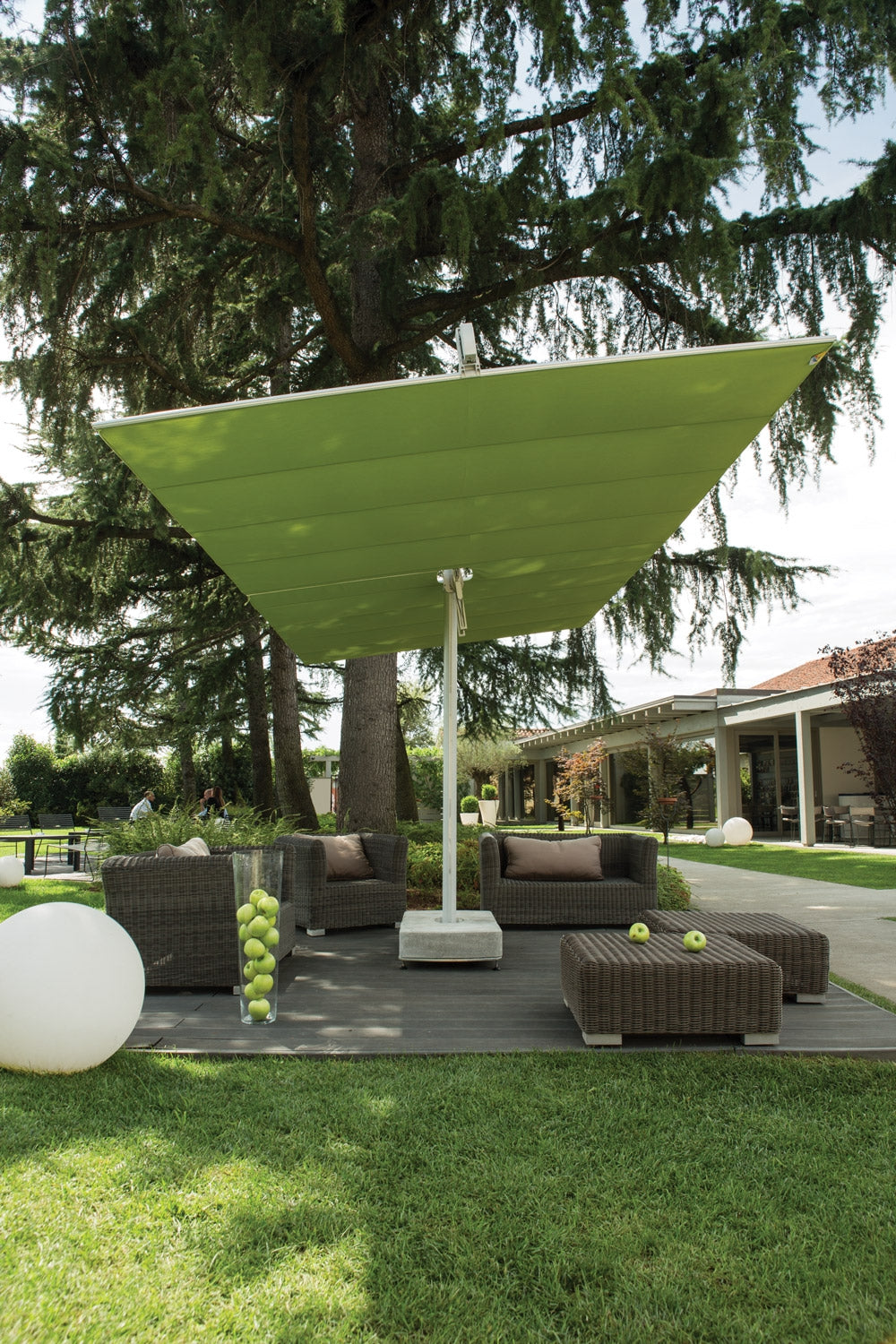 Flexy Twin Large Shading System with Two Independent Awnings and Gutter (sold separately) by Fim
