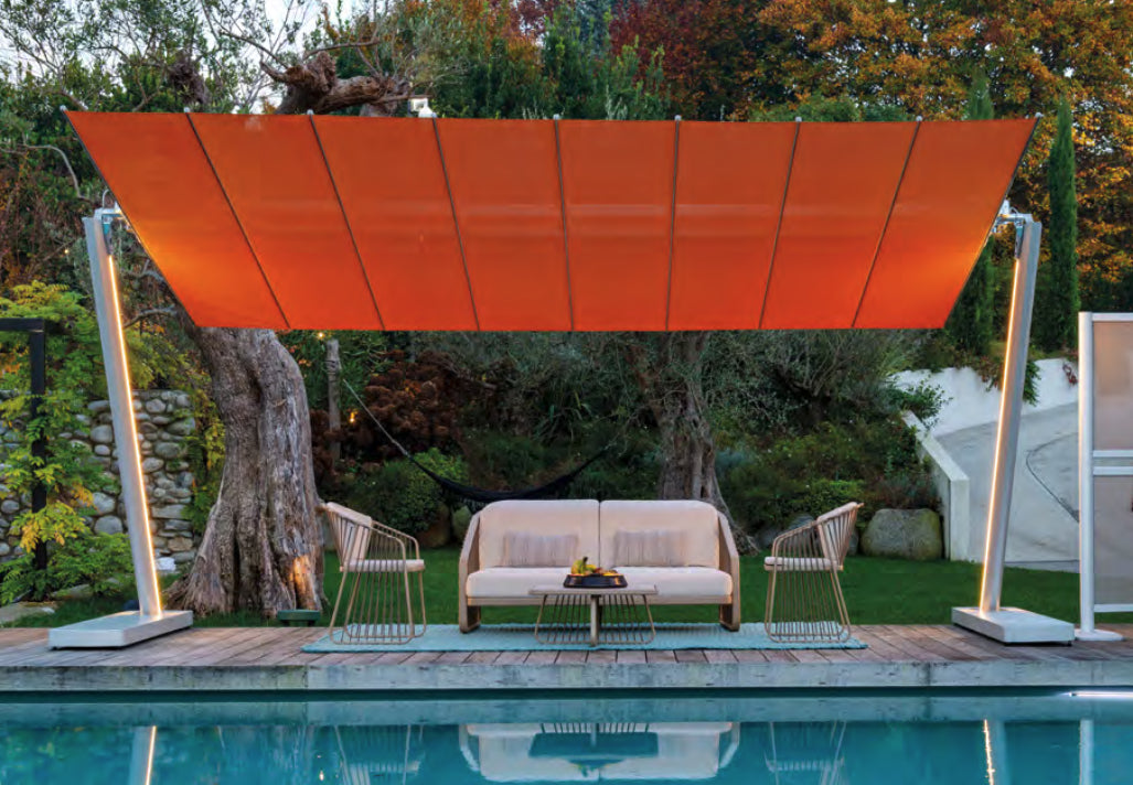 Grand Parasol Flexy Zen pour villas, jardins privés, pool-house