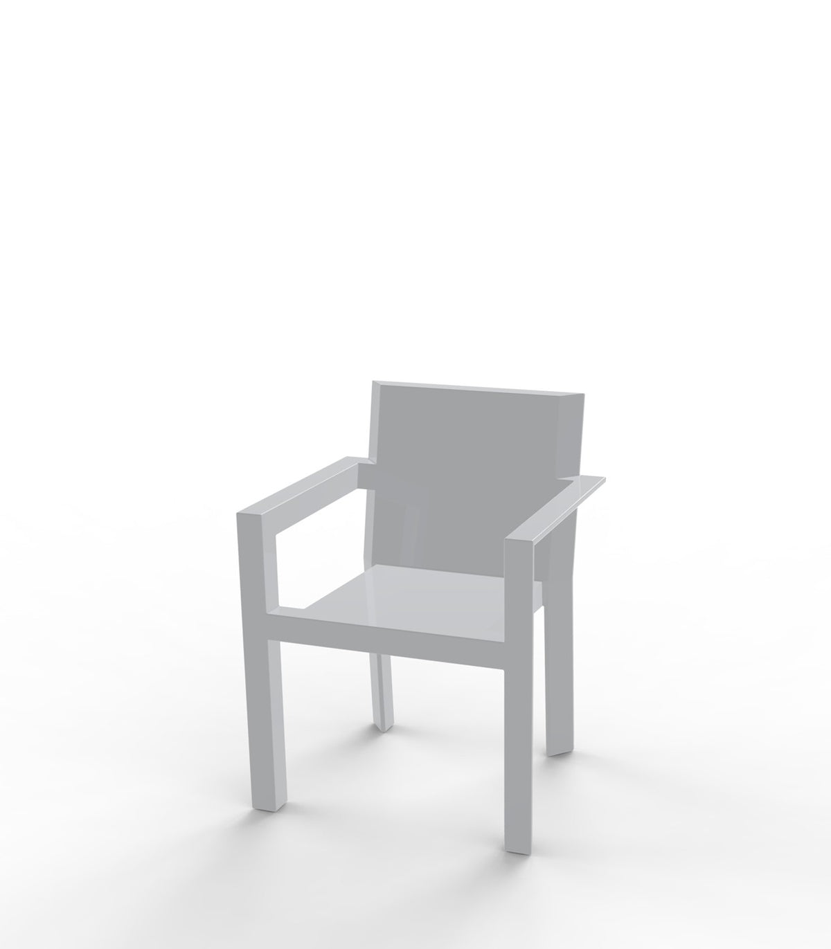 Frame - Lacquered Design Dining Chair with Armrests - Vondom