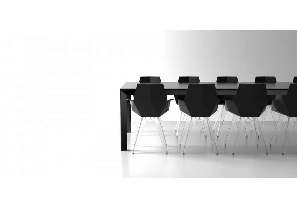 FRAME Table Rectangulaire en Aluminium - Bord Noir - Vondom