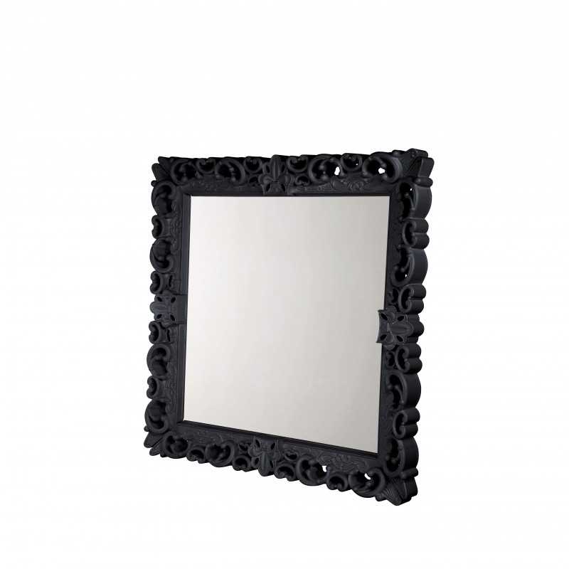 MIRROR OF LOVE L Jet Black Large Neo Baroque Mirror Design Square