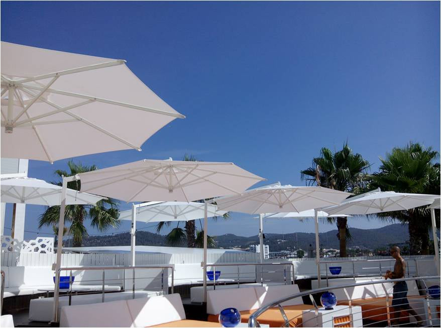Ischia - 360° rotation around the base - oval cantilever parasol - Fim