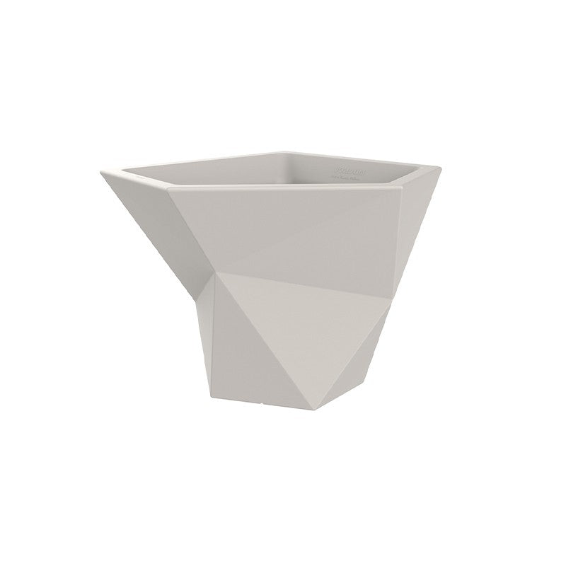 Jardinière à Facettes Vernis XL 120 cm écru