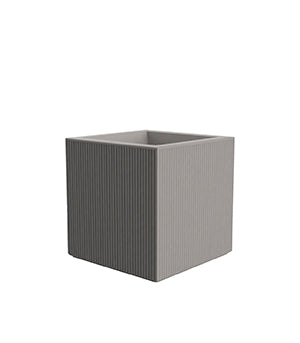 POT GATSBY CUBIC 60 cm - Grooved Outdoor Planter