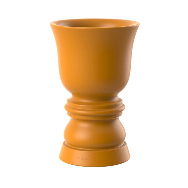 lacquered cup shaped flower pot
orange