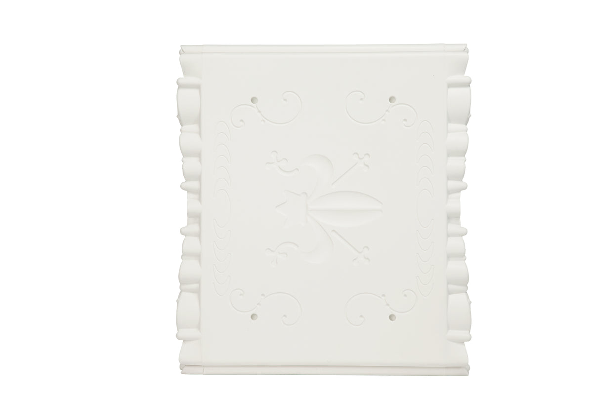 Cube Decoratif Blanc Laque Joker of Love Slide Design Cote