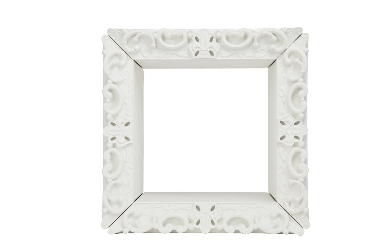 Cube Decoratif Blanc Laque Joker of Love Slide Design Face