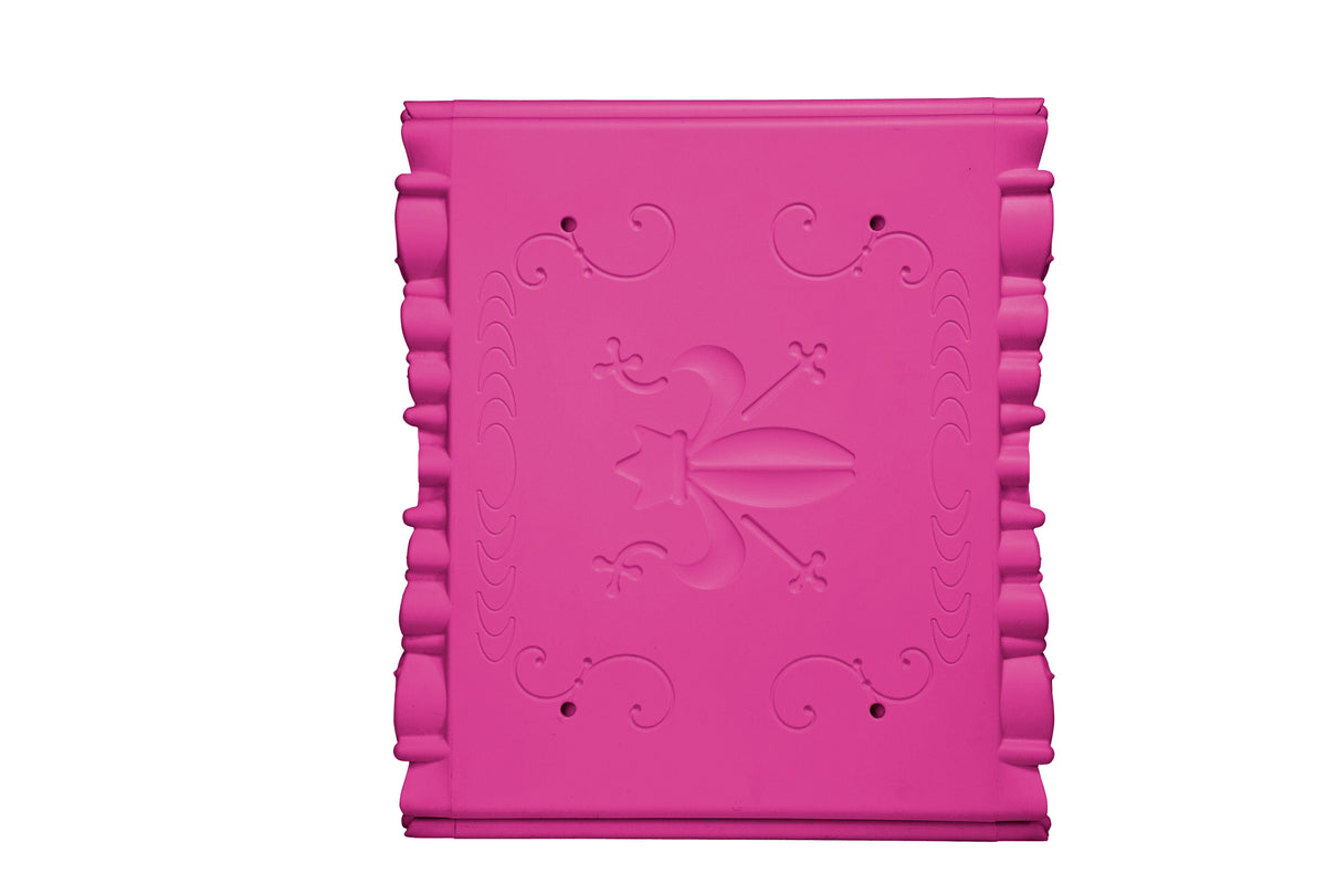 Decorative Shelve Matt Color Fuchsia Joker of Love Slide Design Side