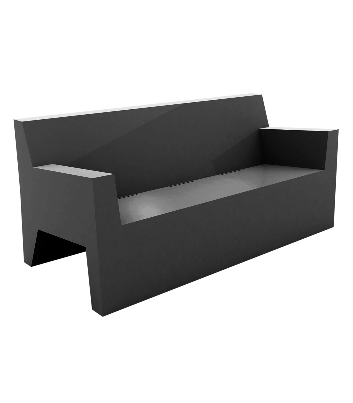 JUT sofa lacquered finish - Vondom - anthracite