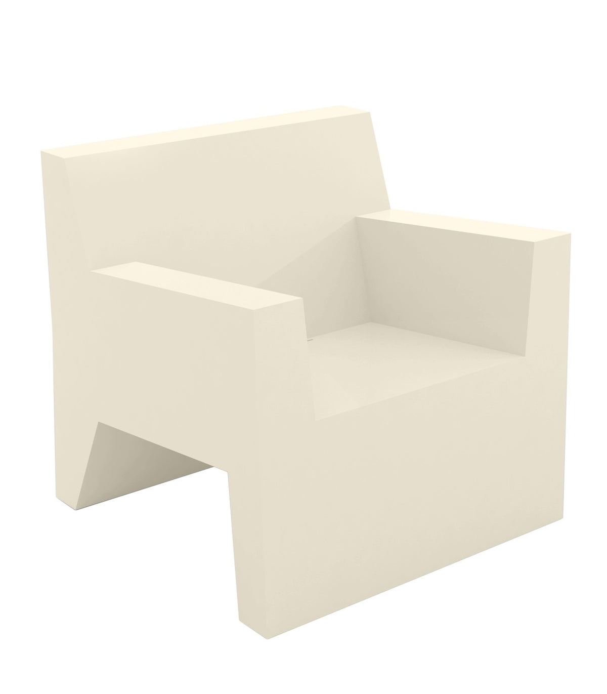 JUT lounge armchair lacquered finish - Vondom - ecru