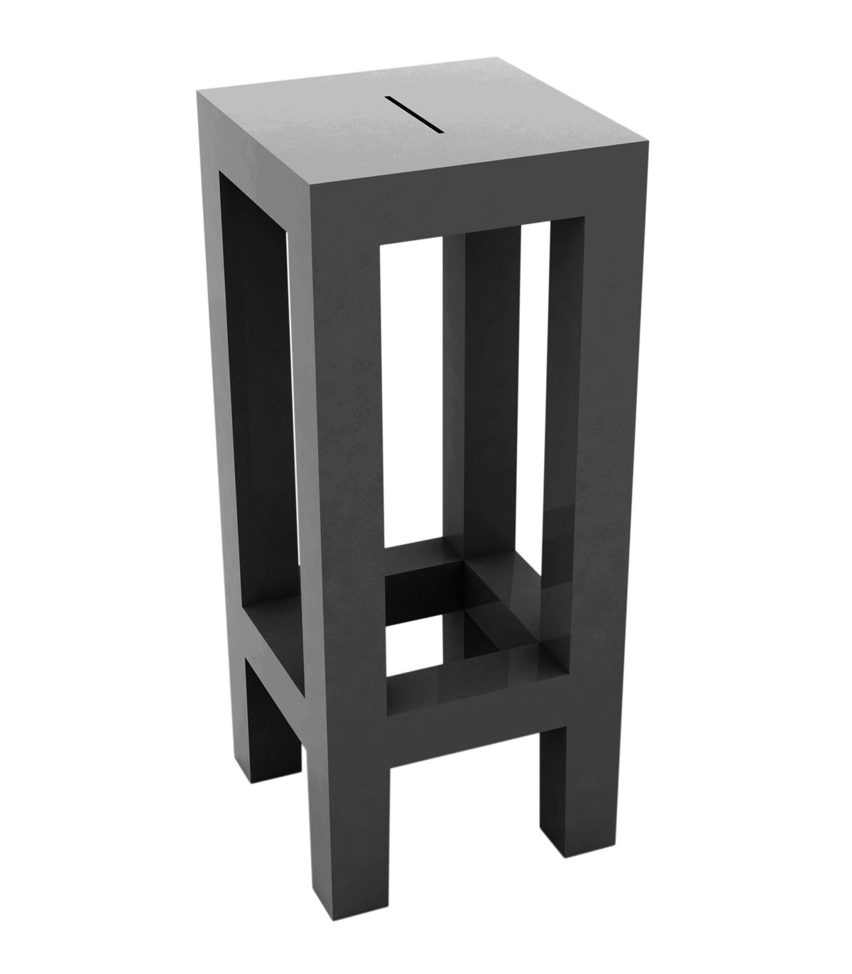 JUT bar stool lacquered finish - Vondom - anthracite