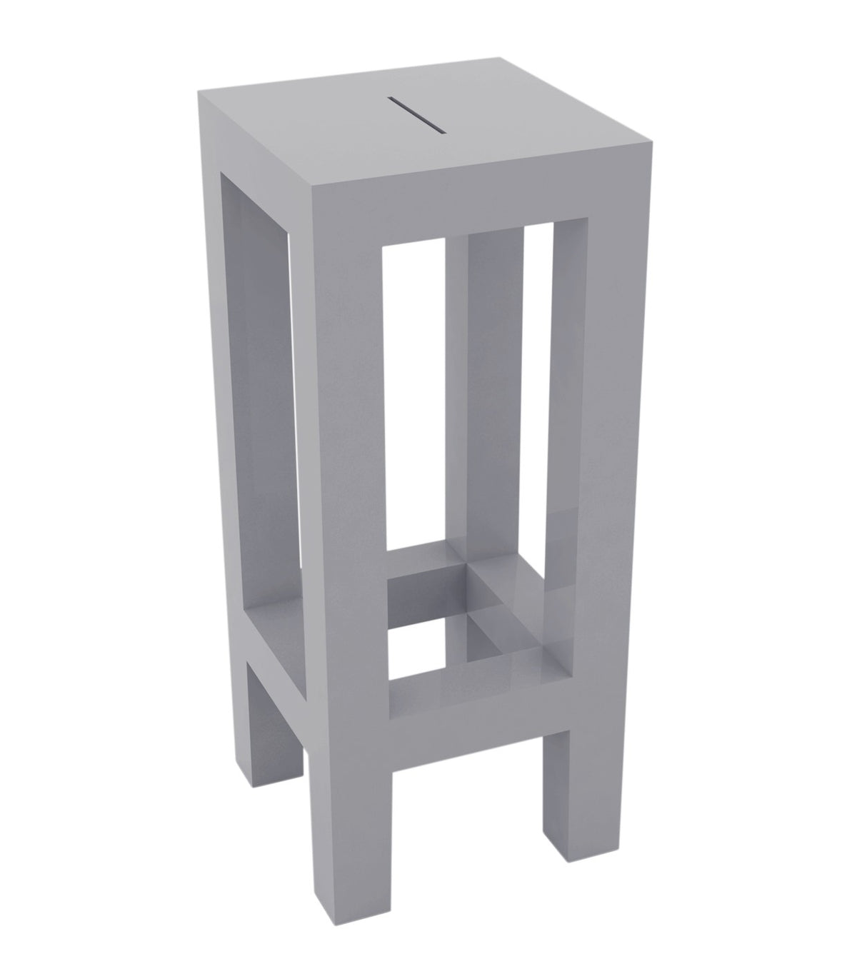 JUT bar stool lacquered finish - Vondom - steel grey