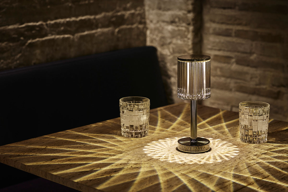 Lampe GATSBY cristal blanc - système LED RGBW