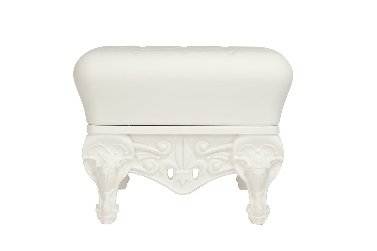 Siège Decoratif Blanc Laque Little Prince of Love Slide Design Face