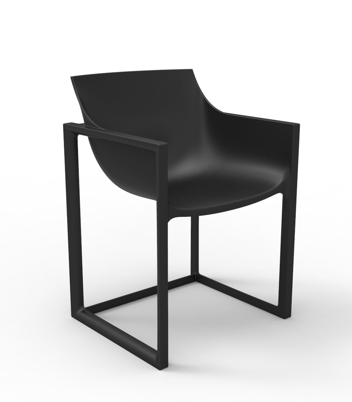 Chair Black Color WALL STREET by Vondom for Professionals