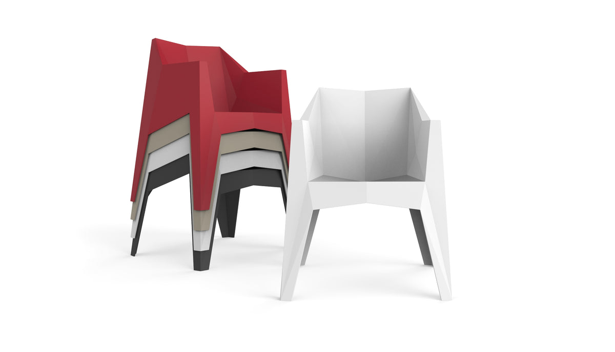 Chaises Empilables Exterieures avec Accoudoirs VOXEL pour Hotels Bars Restaurants