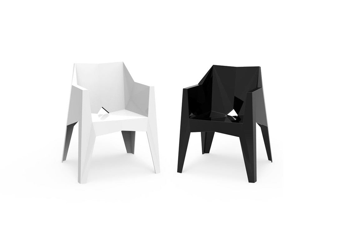 Chaises Voxel Opaques (finition laquée) : Blanc, Noir