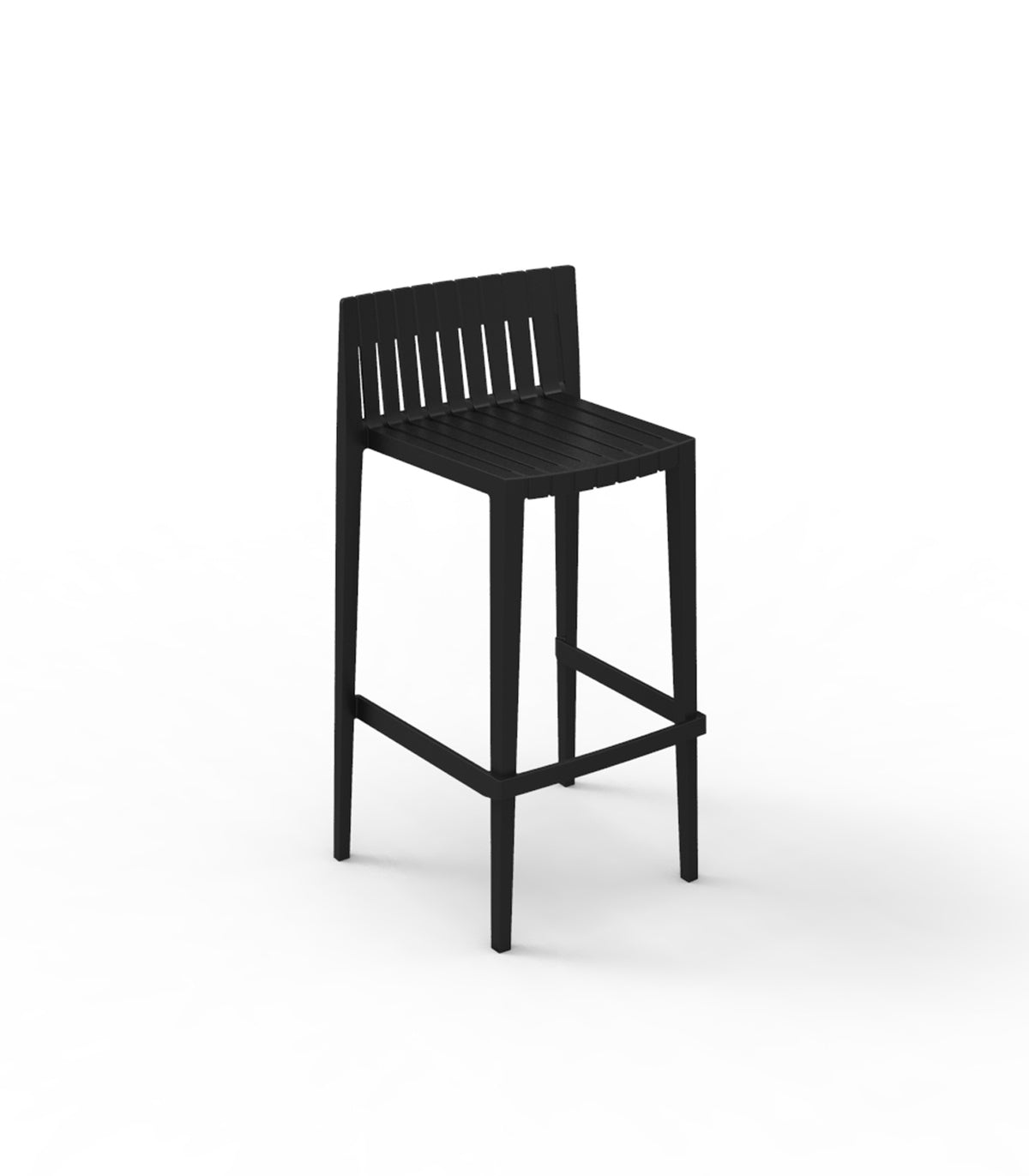 Stool Bar 97 Black Color SPRITZ by Vondom for Professionals