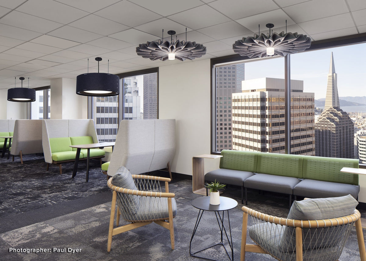 Sound absorbing panels for open-plan spaces ACOUSTIC PLEAT Ripple