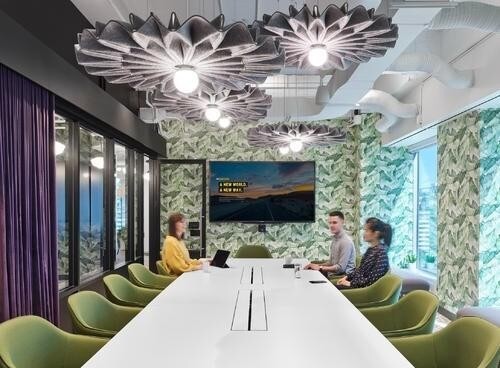 Plafond Acoustique - Luminaire Suspendu Acoustique Ronde BuzziSpace ACOUSTIQUE PLEAT Edel