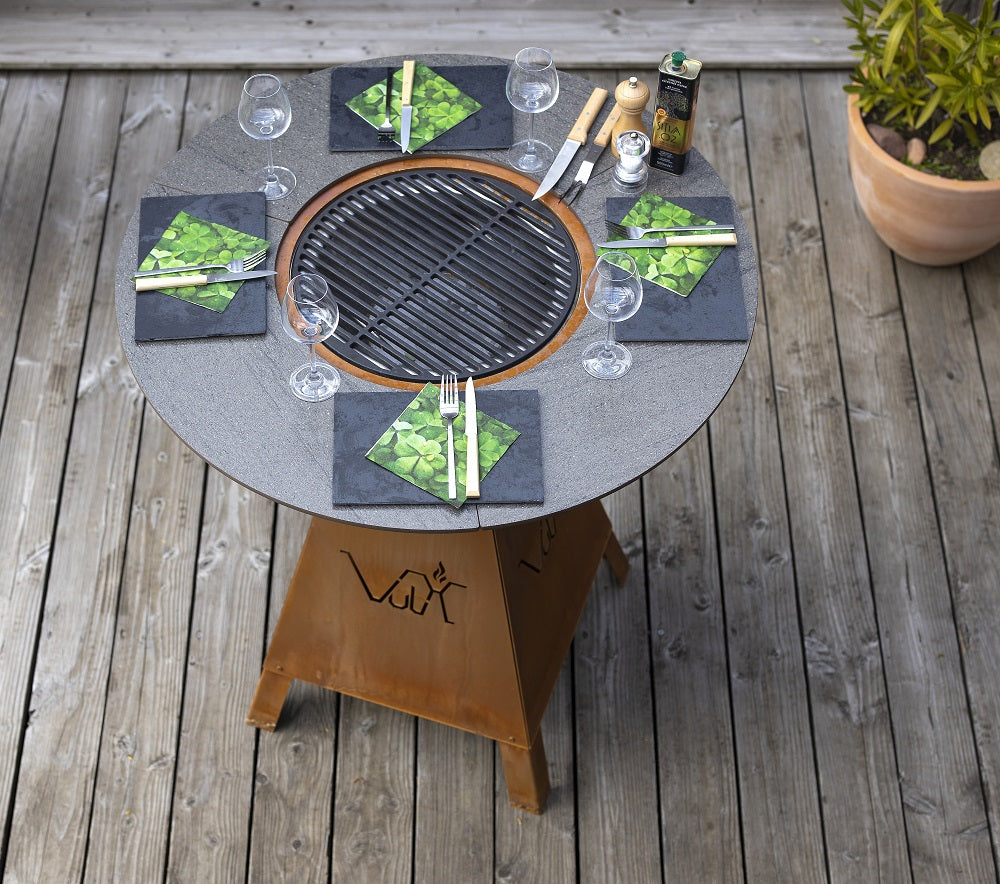 Charcoal barbecue table for MAGMA de VULX restaurant