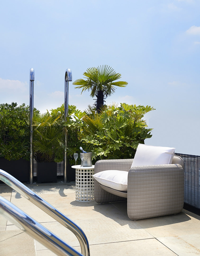 MARA - Outdoor Sofa Woven Leather Effect