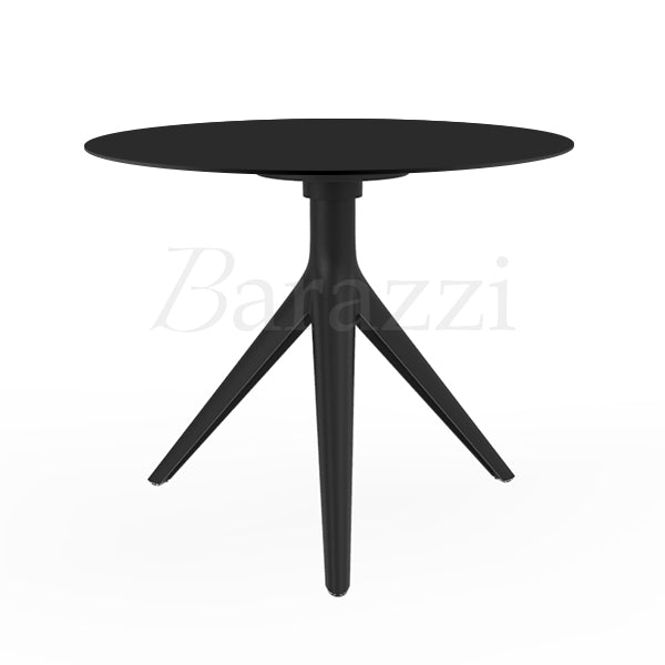 Table Basse 3 Pieds MARI-SOL Noire Plateau HPL Noir pour Hotels Bars Restaurants