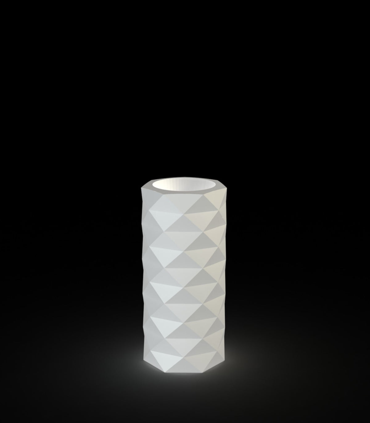 MARQUIS pot de fleurs lumineux blanc (Ø25x53 cm) - Vondom