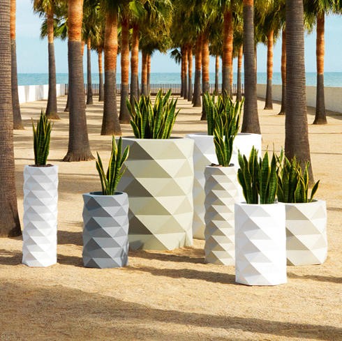 MARQUIS Matte Pot - Matte Finish Facet Pot (5 sizes) - Vondom