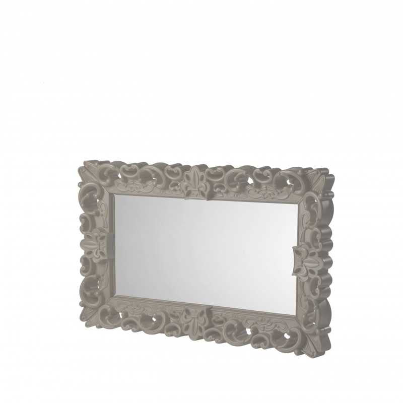 Rectangular Neo Baroque mirror - MIRROR OF LOVE M lacquered - Dove Grey