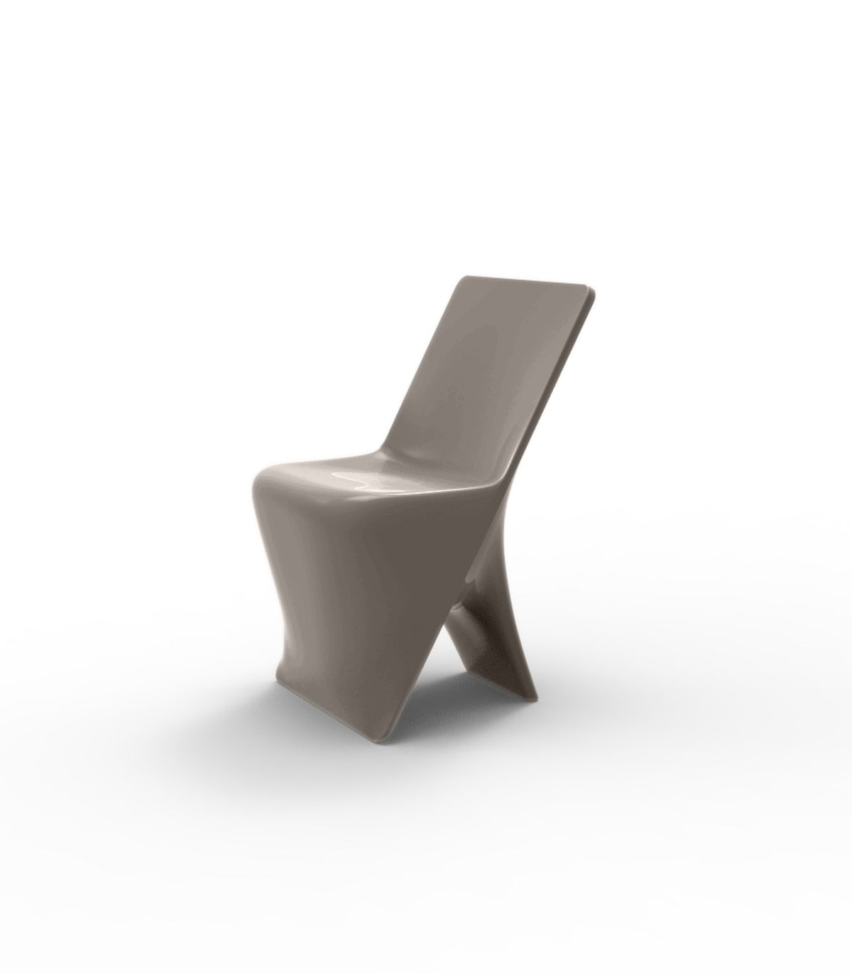Chaise finition laquée PAL VONDOM - taupe