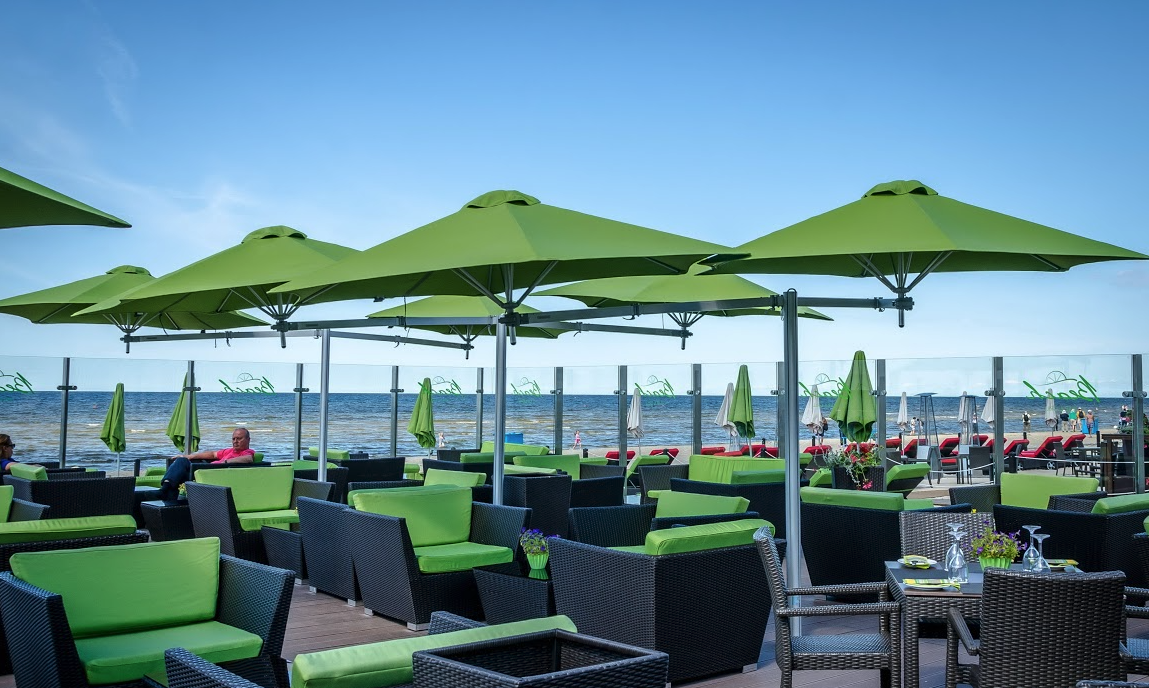 Double umbrella with a central pole PARAFLEX DUO 460 x 230