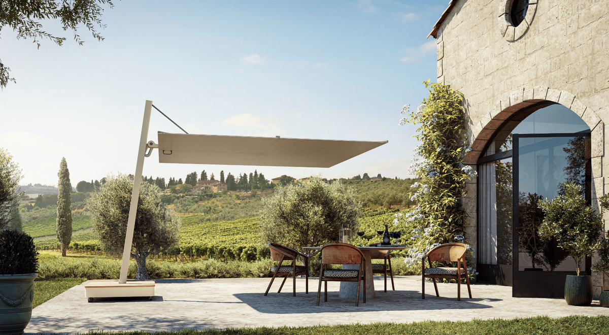 VERSA UX SABLE - Flat Canopy Square Umbrella 3 x 3 Umbrosa