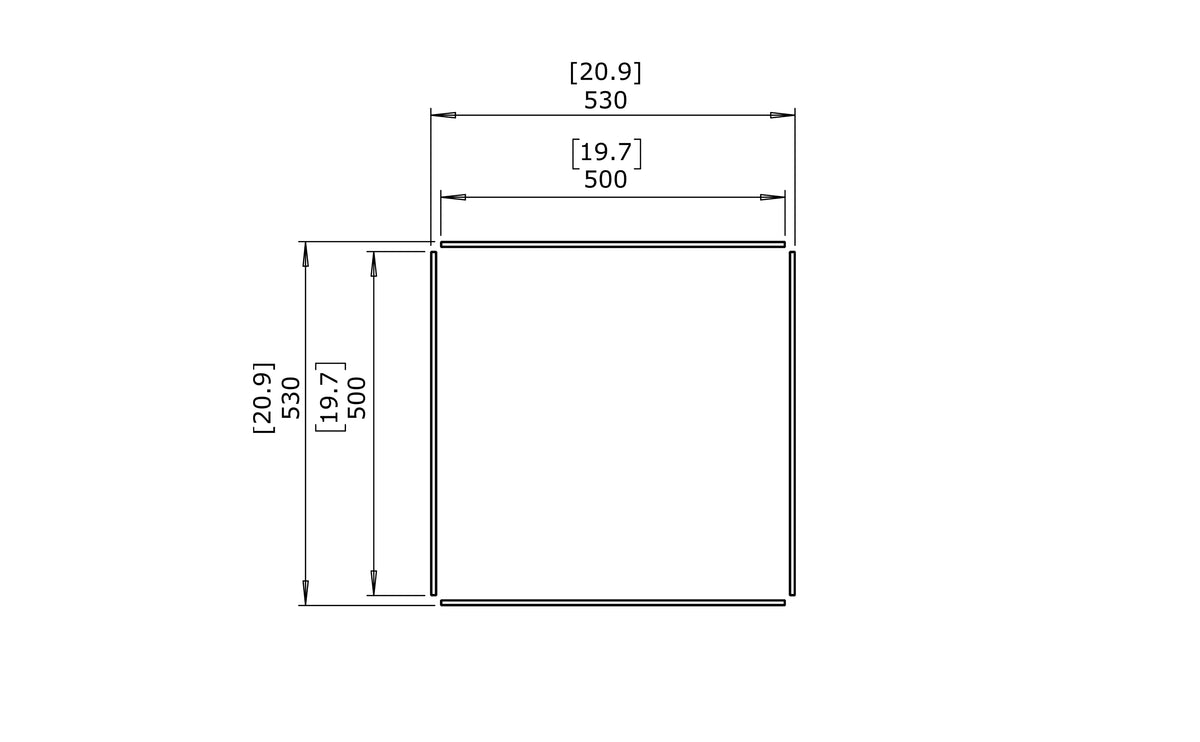 Fire screen S500 EcoSmart Fire
